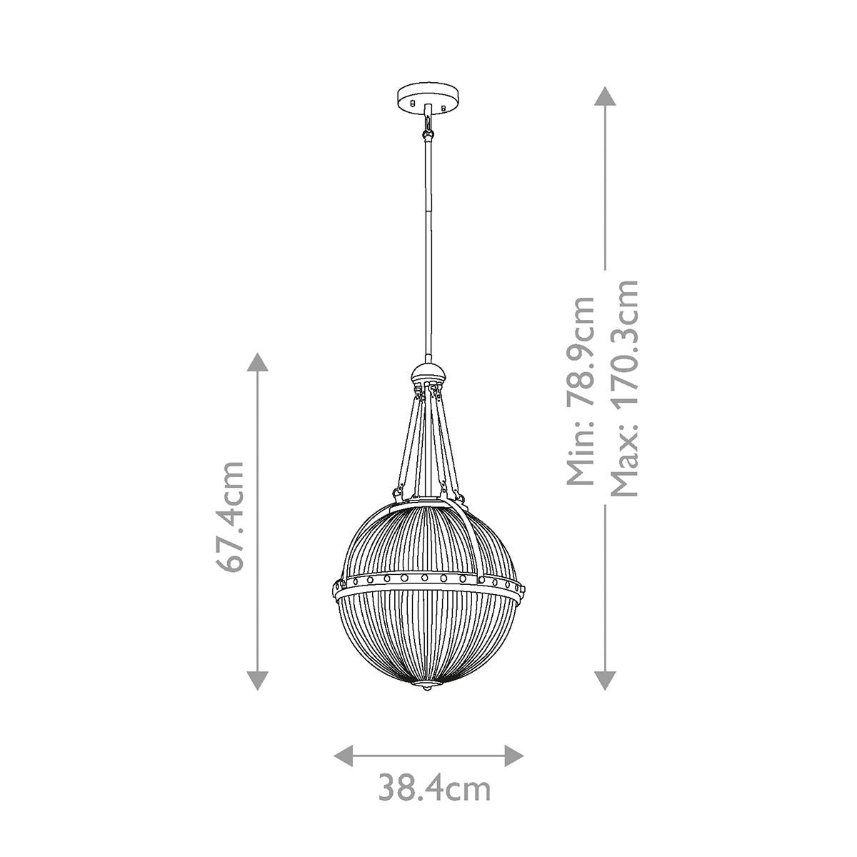 Aster 3 Light Pendant Natural Brass - KL-ASTER-P-NBR