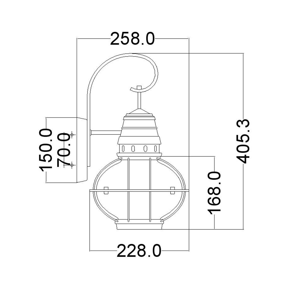 Bridgepoint Light Medium Wall Lantern Weathered Zinc - KL-BRIDGEPOINT-M