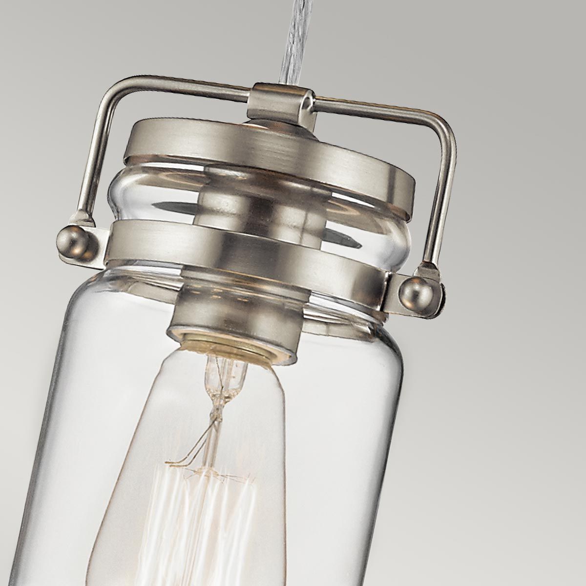 Brinley Light Small Pendant Brushed Nickel - KL-BRINLEY-MP-NI