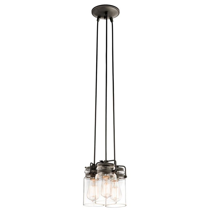 Brinley 3 Light Pendant Olde Bronze - KL-BRINLEY3-OZ