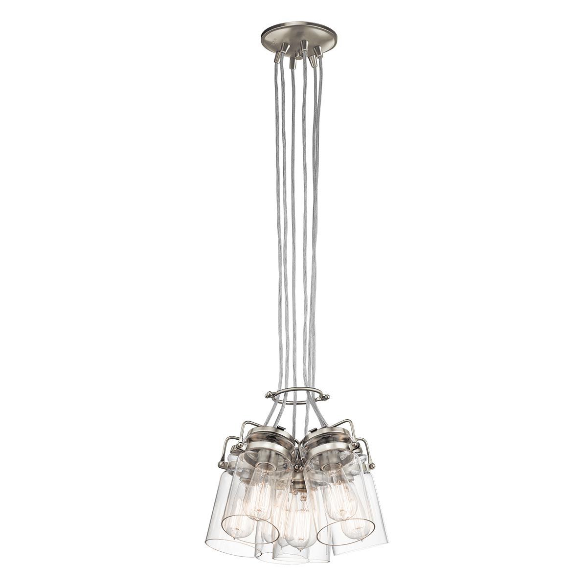 Brinley 6 Light Pendant Brushed Nickel - KL-BRINLEY6-NI