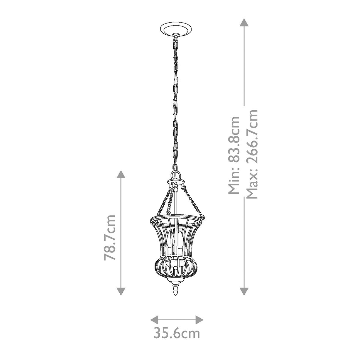 Calla 2 Light Small Pendant Sterling Gold - KL-CALLA-P-S