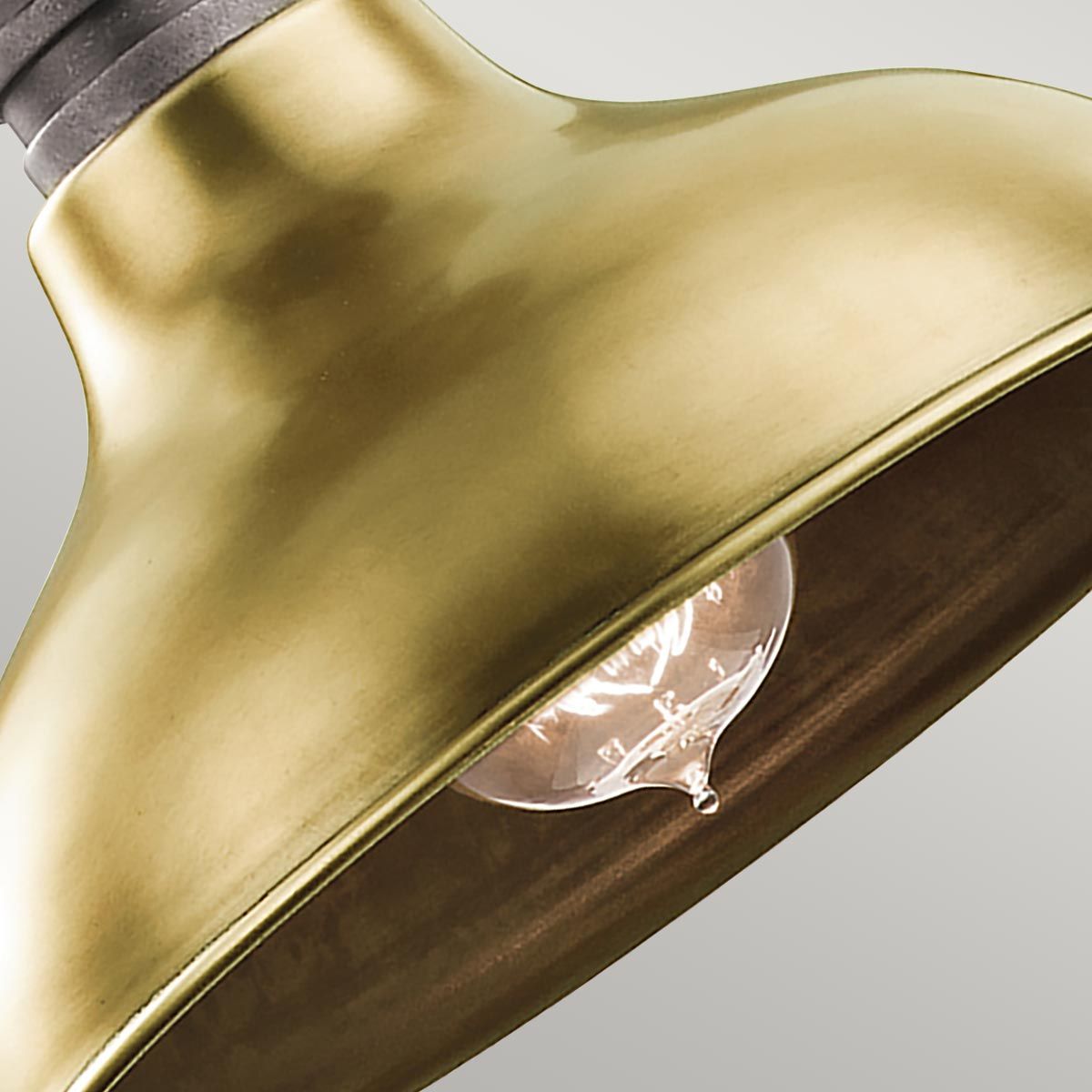 Cobson 1 Light Mini Pendant Natural Brass - KL-COBSON-MP-BR