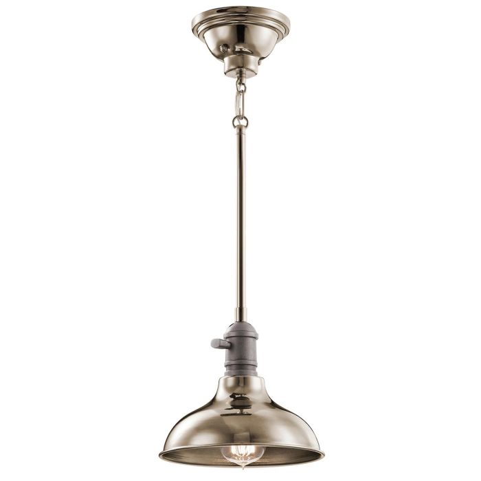 Cobson 1 Light Mini Pendant Natural Brass - KL-COBSON-MP-PN