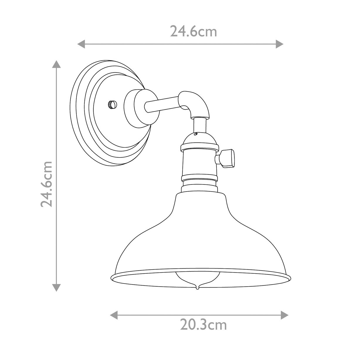Cobson 1 Light Wall Light Natural Brass - KL-COBSON1-PN