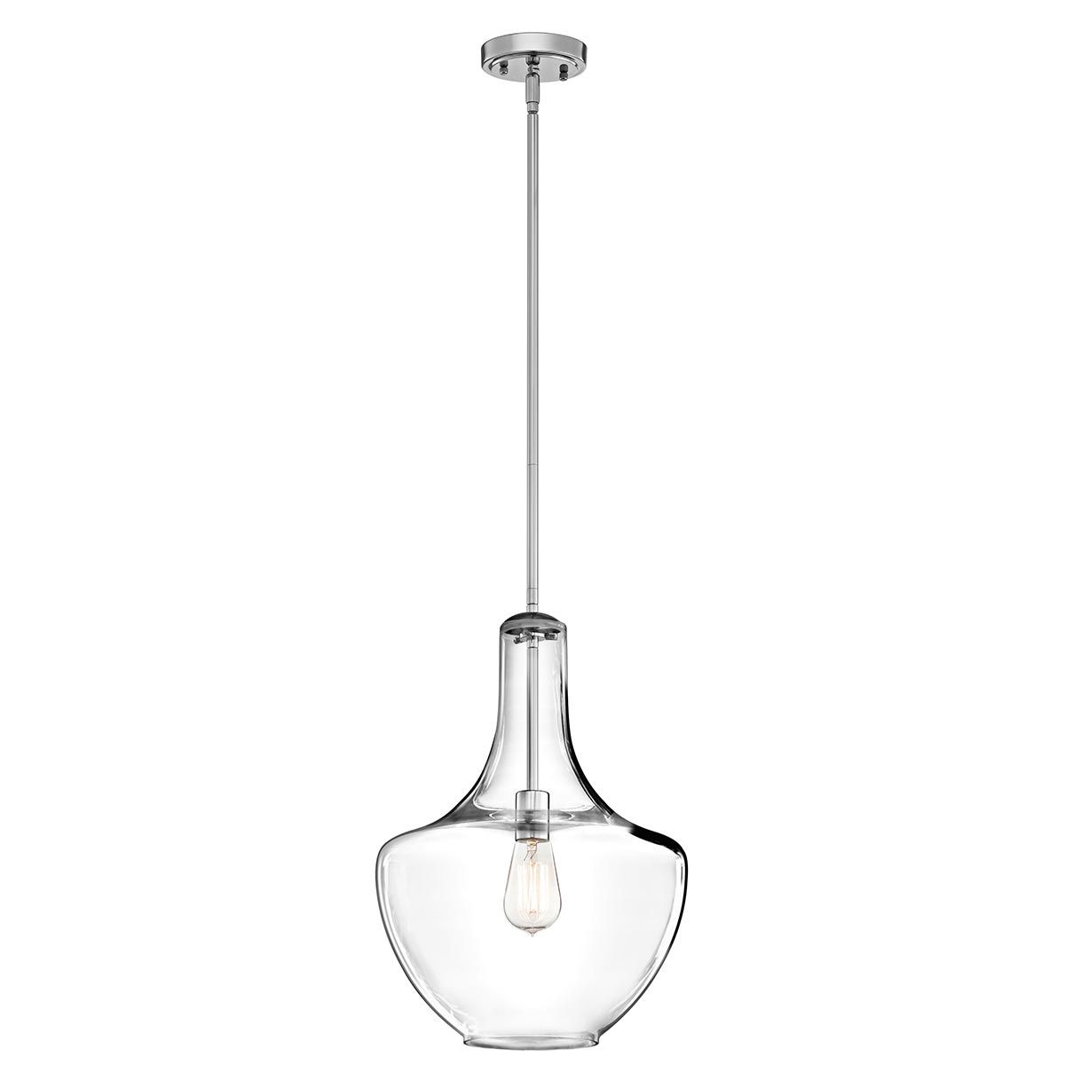 Everly 1 Light Medium Pendant Chrome - KL-EVERLY-P-M-CH