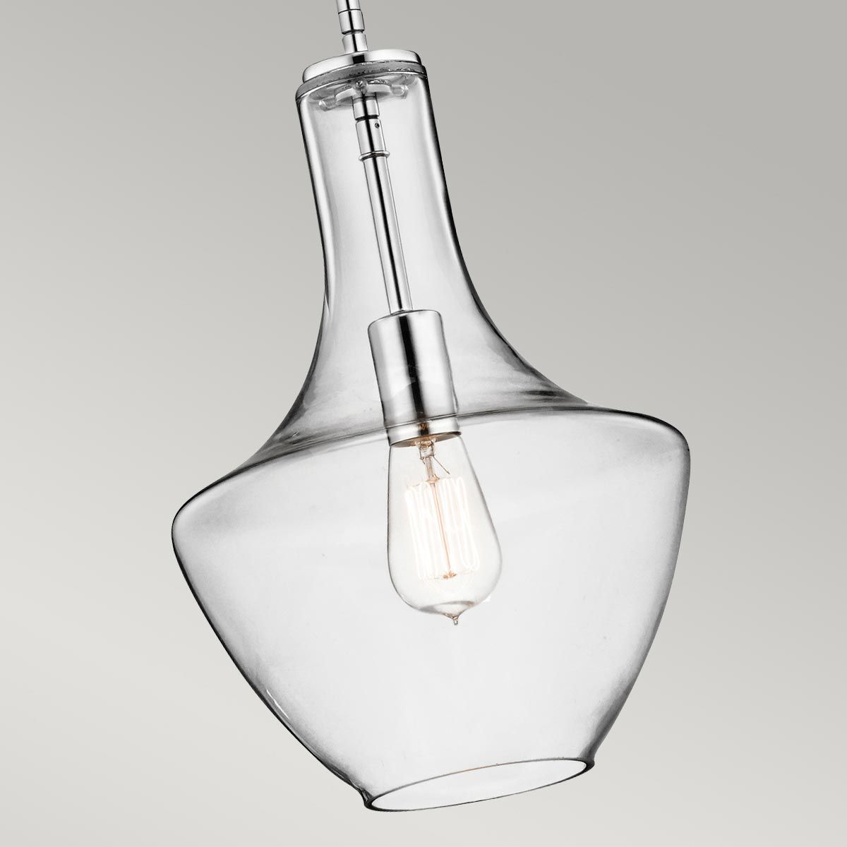 Everly 1 Light Small Pendant Chrome - KL-EVERLY-P-S-CH