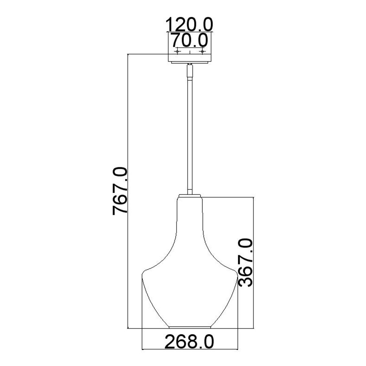 Everly 1 Light Small Pendant Chrome - KL-EVERLY-P-S-CH