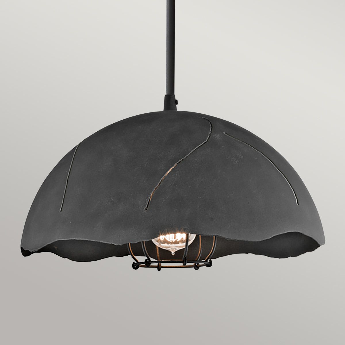 Fracture 1 Light Pendant Weathered Zinc - KL-FRACTURE-P-S