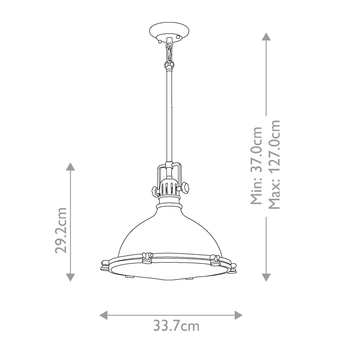 Hatteras Bay 1 Light Medium Pendant Olde Bronze - KL-HATTERAS-BAY-M-OZ