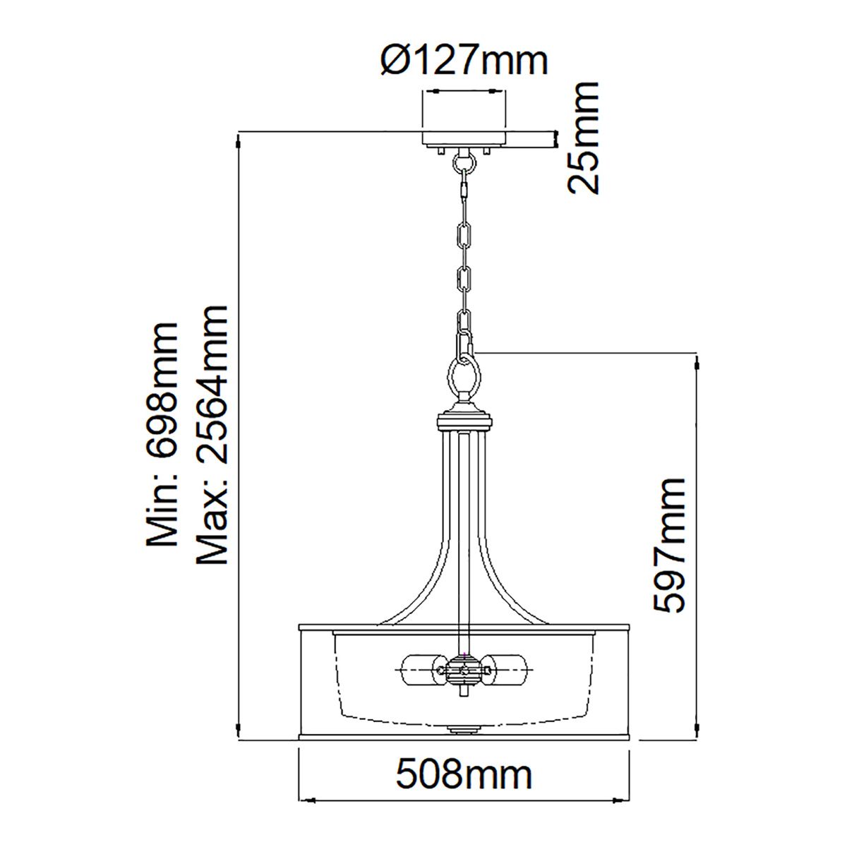 Lacey 4 Light Large Pendant Mission Bronze - KL-LACEY-P-L-MB