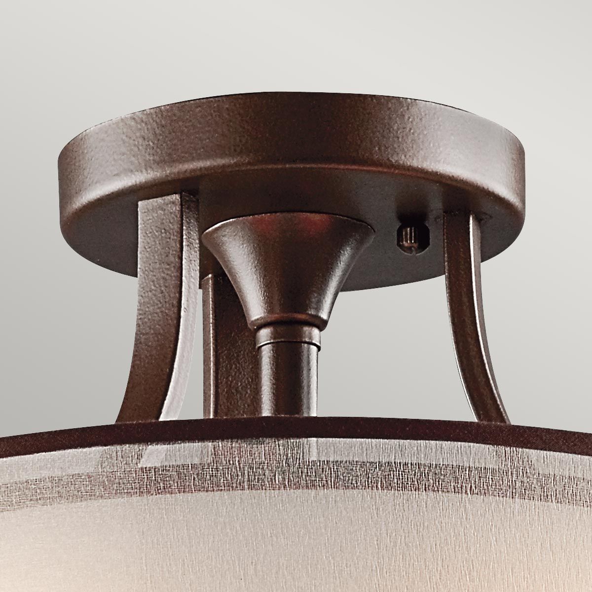 Lacey 3 Light Semi Flush Mount Light Mission Bronze - KL-LACEY-SF-MB