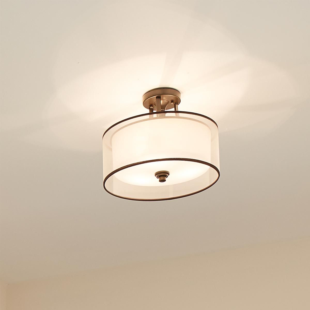 Lacey 3 Light Semi Flush Mount Light Mission Bronze - KL-LACEY-SF-MB