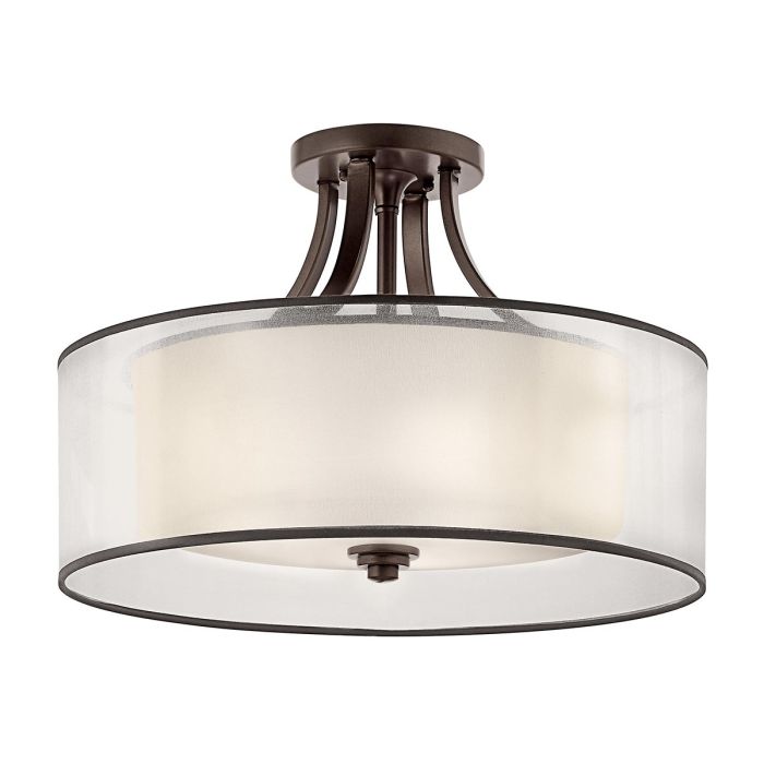 Lacey 4 Light Semi Flush Mount Light Mission Bronze - KL-LACEY-SFM-MB