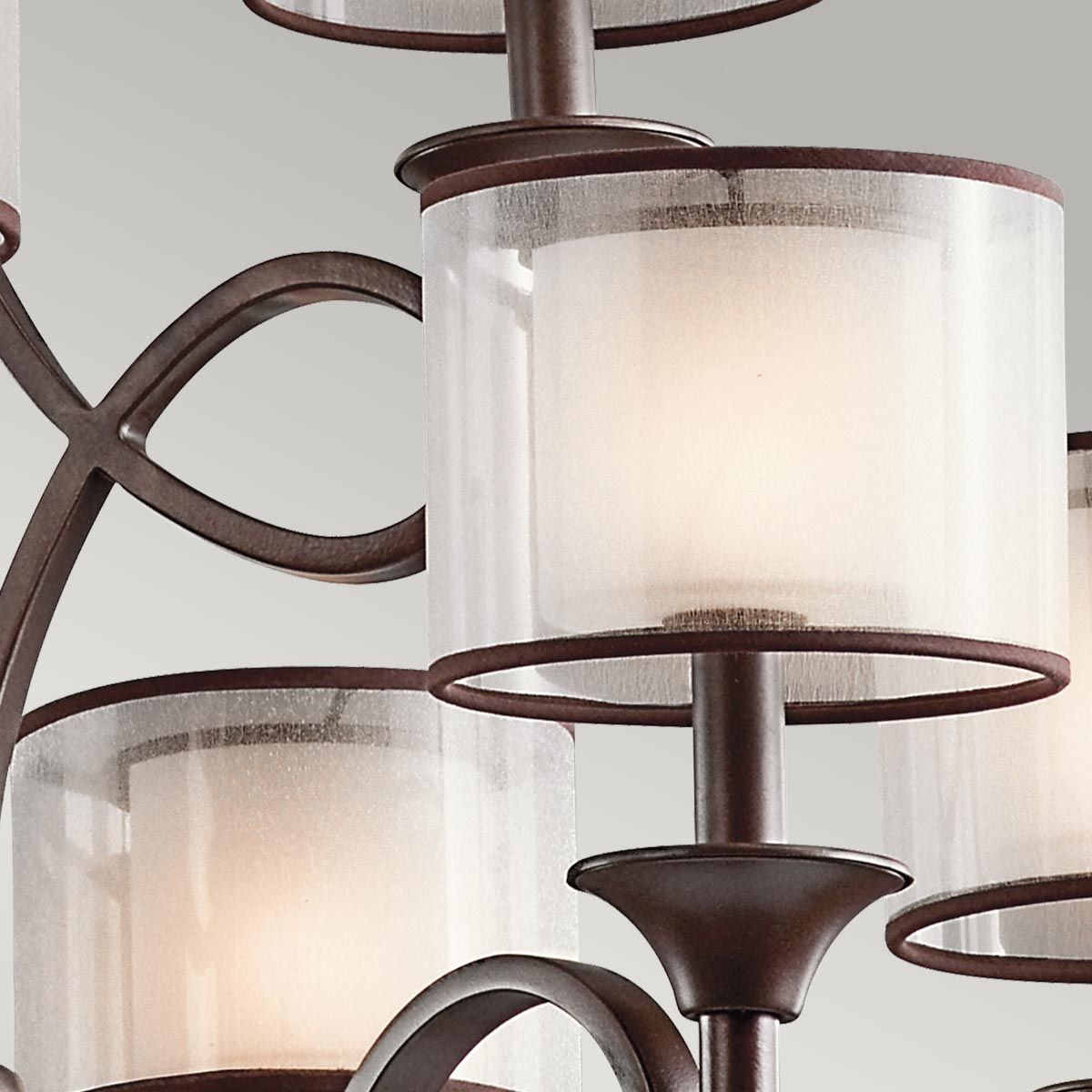 Lacey 9 Light Chandelier Mission Bronze - KL-LACEY9-MB