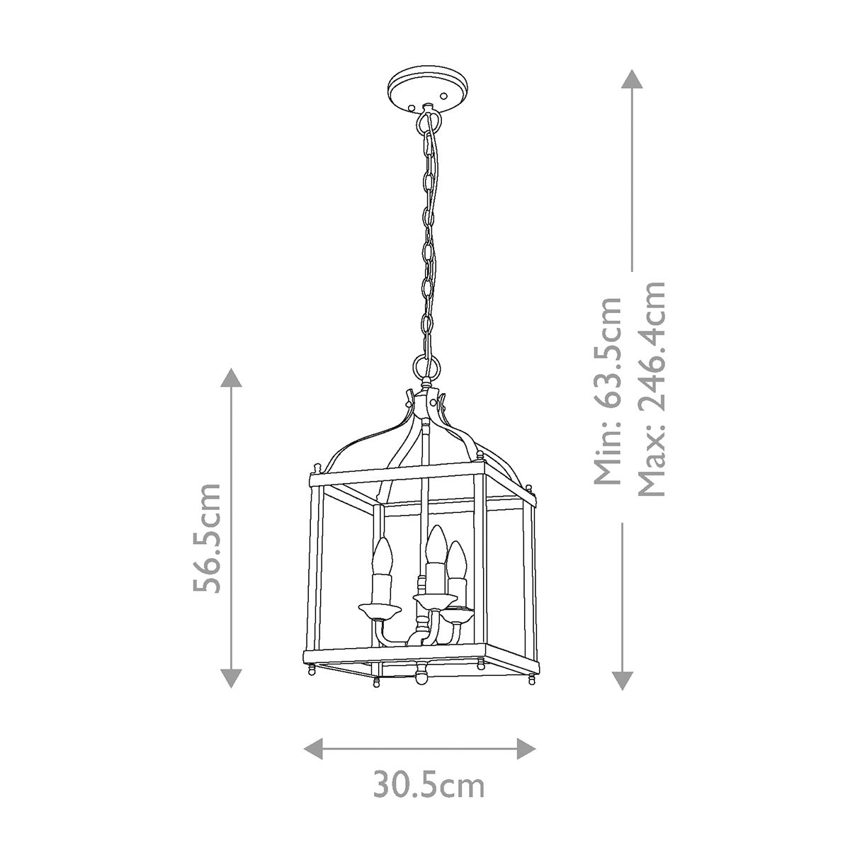 Larkin 3 Light Medium Pendant Olde Bronze - KL-LARKIN-P-M-OZ