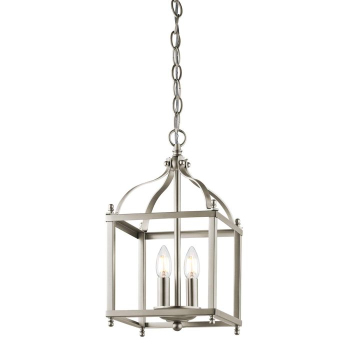 Larkin 2 Light Small Pendant Brushed Nickel - KL-LARKIN-P-S-NI