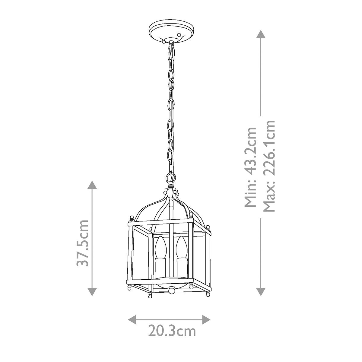 Larkin 2 Light Small Pendant Olde Bronze - KL-LARKIN-P-S-OZ