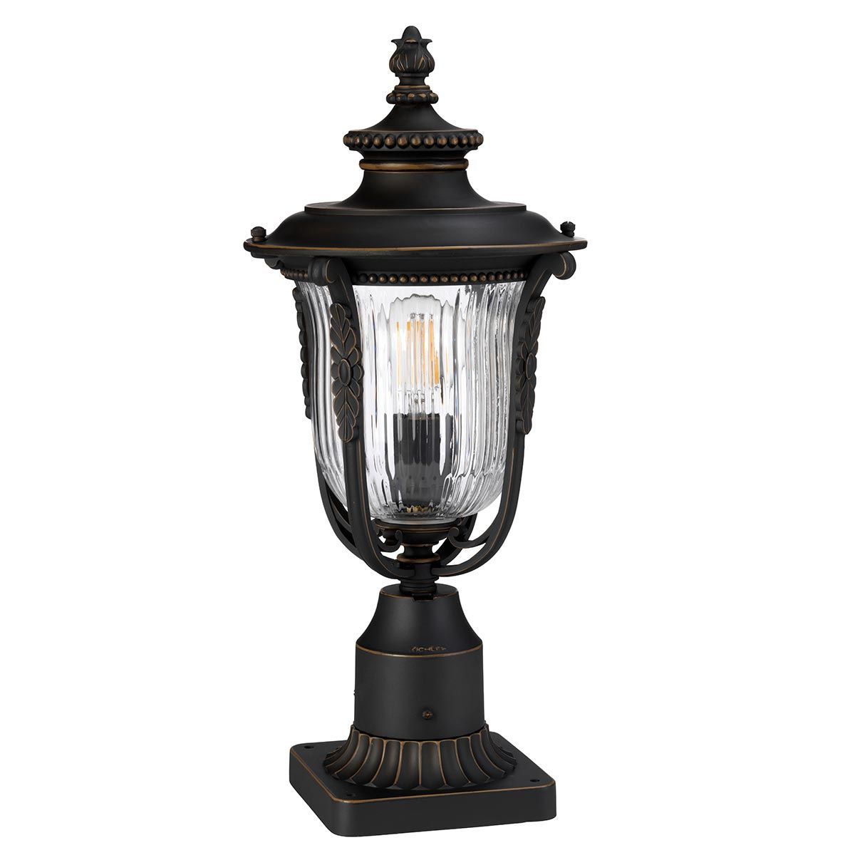 Luverne Medium Pedestal Light Rubbed Bronze - KL-LUVERNE3-M