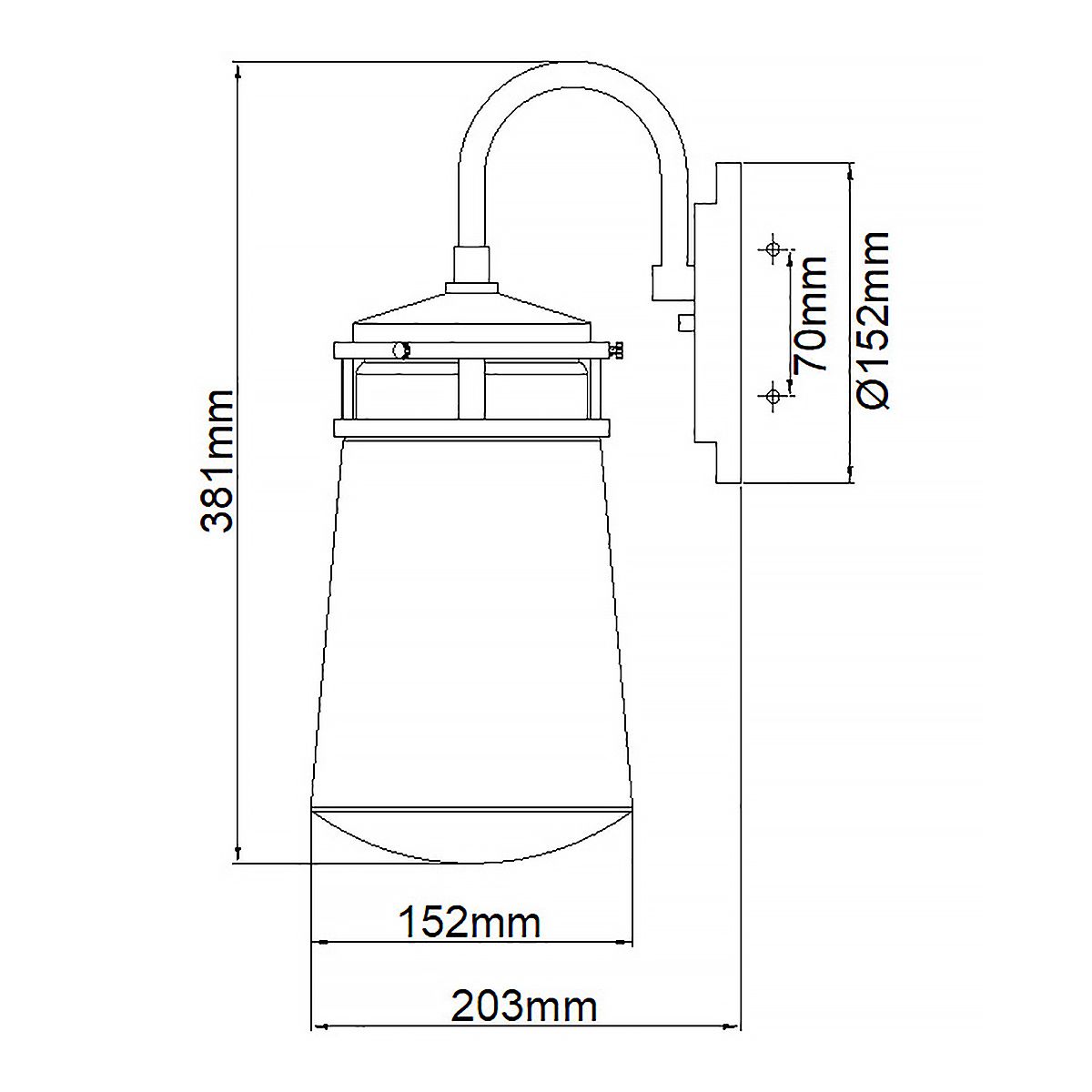 Lyndon Medium Wall Lantern Architectural Bronze - KL-LYNDON2-M-AZ