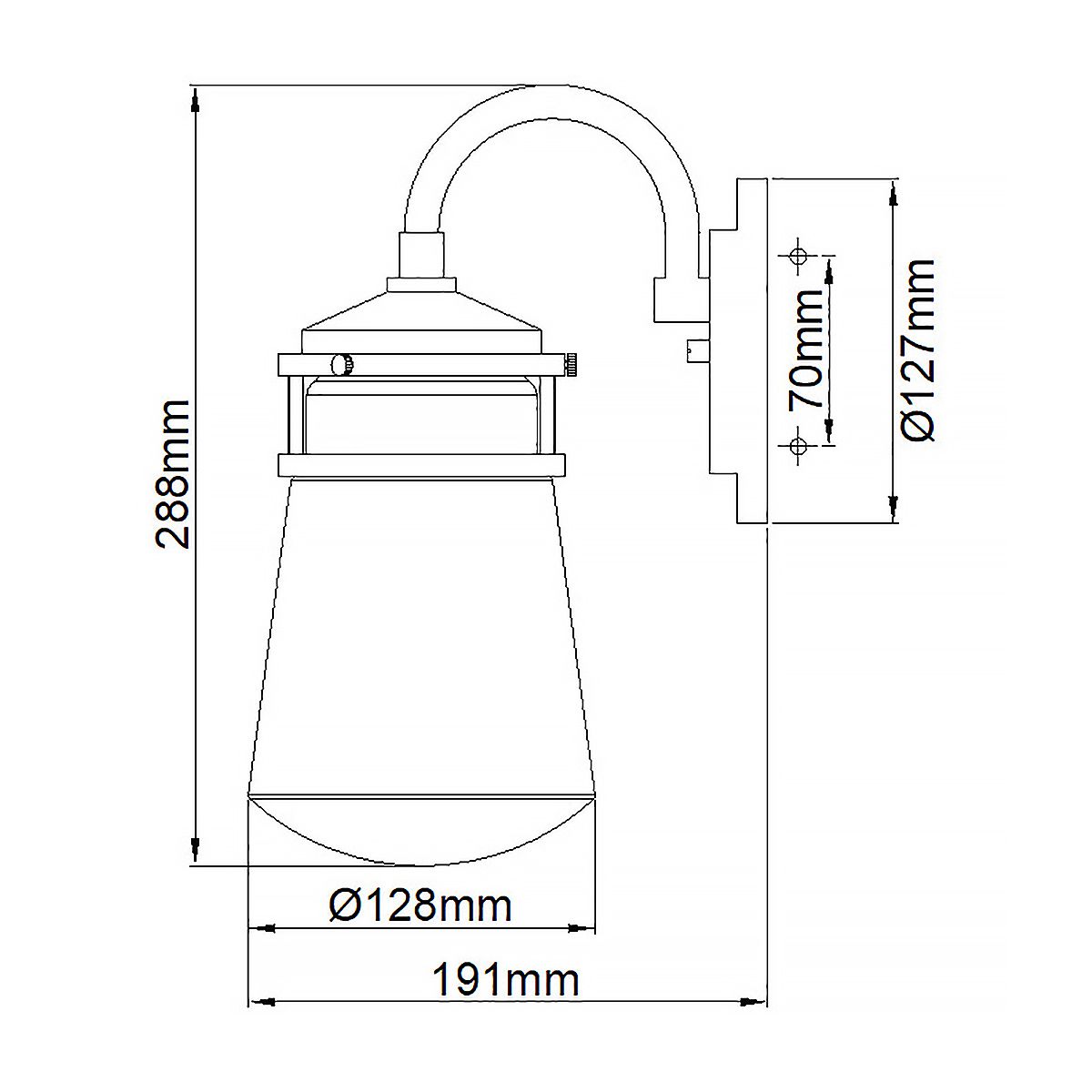 Lyndon Small Wall Lantern Architectural Bronze - KL-LYNDON2-S-AZ