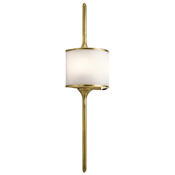 Mona 2 Light Large Wall Light Natural Brass - KL-MONA-L-NBR