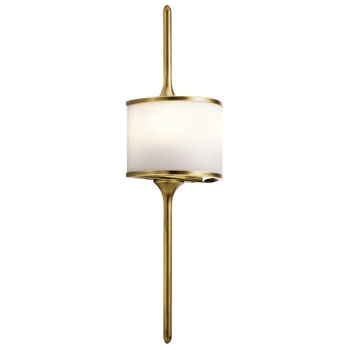 Mona 2 Light Small Wall Light Natural Brass - KL-MONA-S-NBR