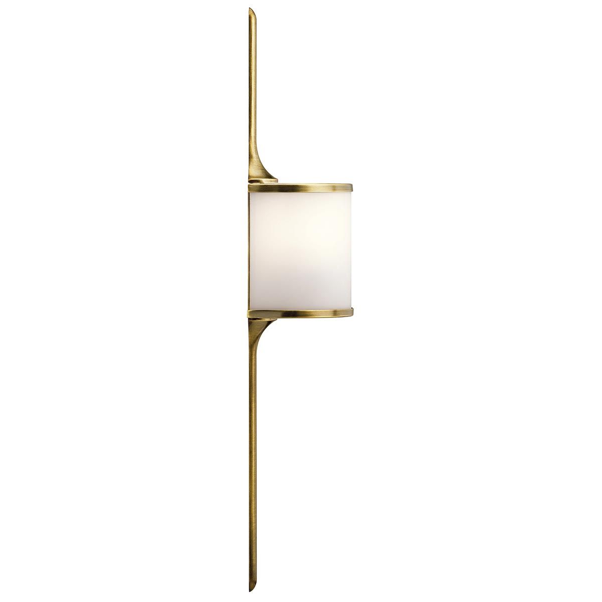 Mona 2 Light Small Wall Light Natural Brass - KL-MONA-S-NBR