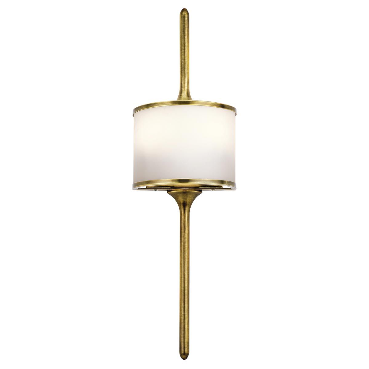 Mona 2 Light Small Wall Light Natural Brass - KL-MONA-S-NBR