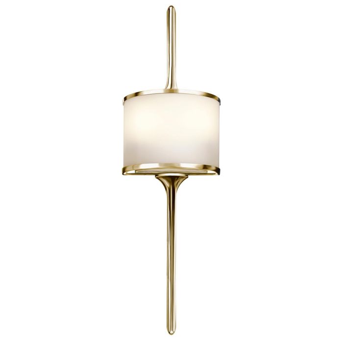 Mona 2 Light Small Wall Light Polished Brass - KL-MONA-S-PB