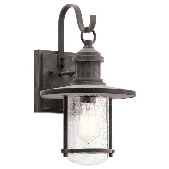 Riverwood Large Wall Lantern Weathered Zinc - KL-RIVERWOOD2-L