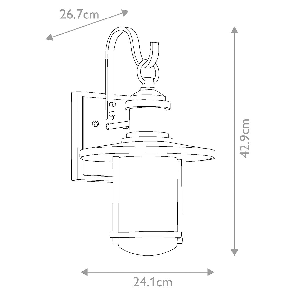 Riverwood Large Wall Lantern Weathered Zinc - KL-RIVERWOOD2-L