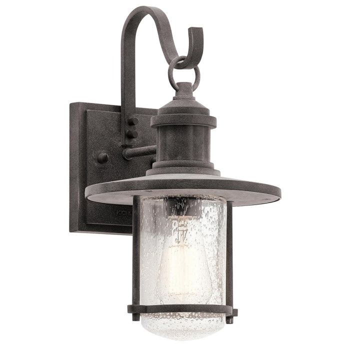 Riverwood Medium Wall Lantern Weathered Zinc - KL-RIVERWOOD2-M