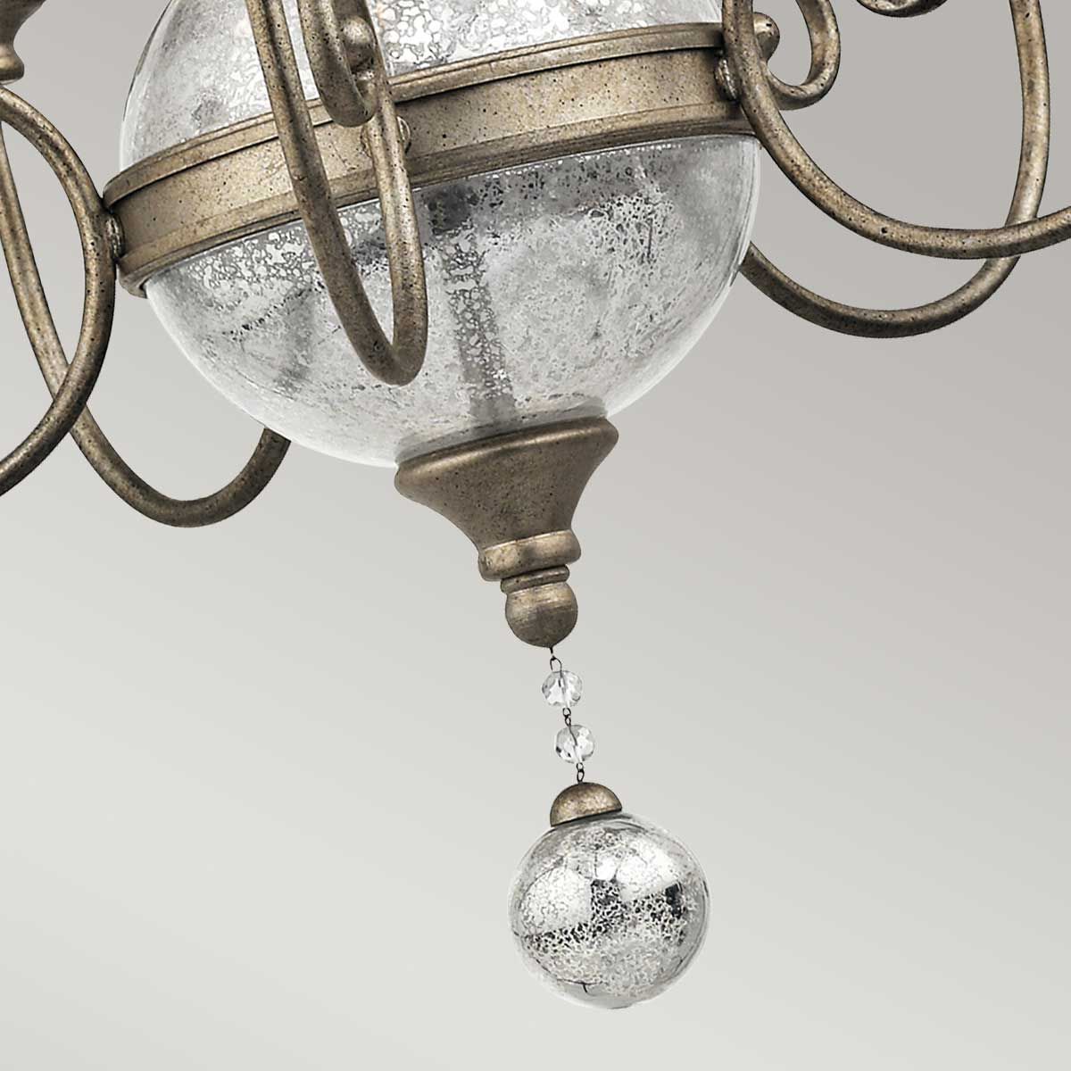 Rosalie 5 Light Chandelier Sterling Gold - KL-ROSALIE-5B