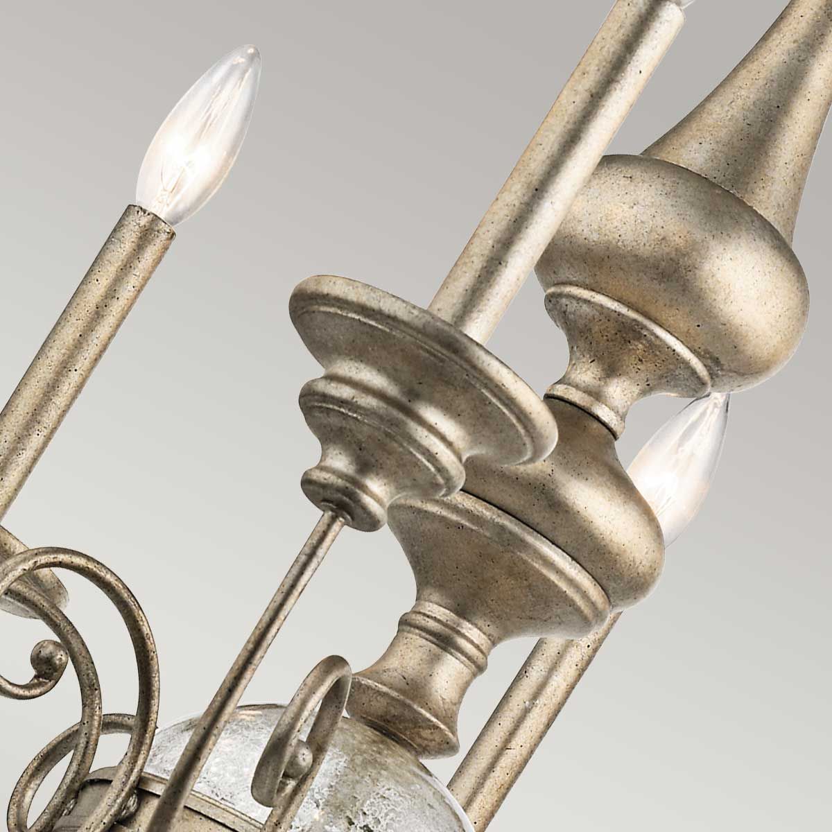 Rosalie 8 Light Chandelier Sterling Gold - KL-ROSALIE8