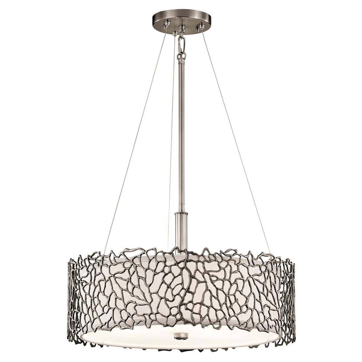 Silver Coral 3 Light Duo-Mount Pendant Classic Pewter - KL-SILVER-CORAL-P-A