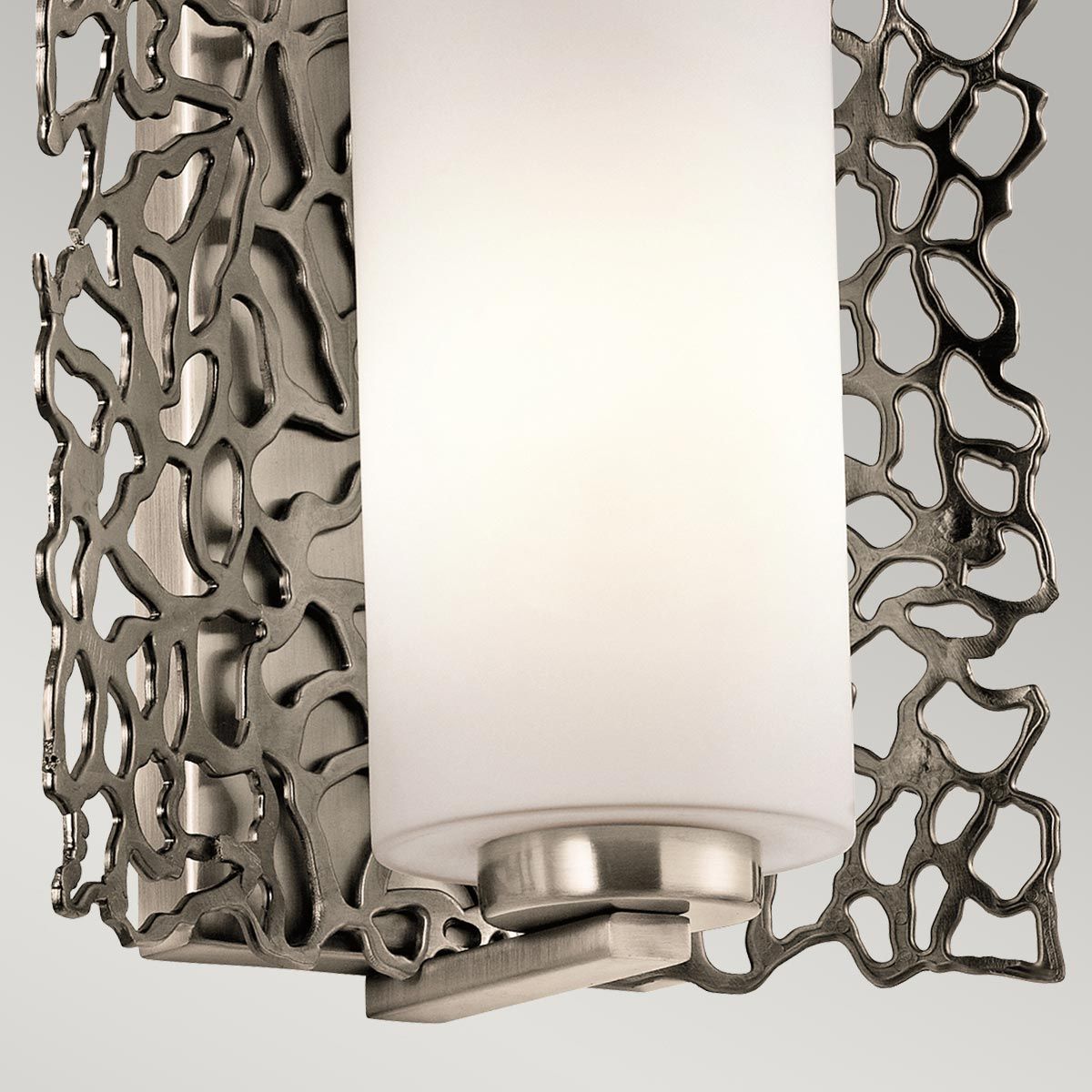 Silver Coral 1 Light Wall Light Classic Pewter - KL-SILVER-CORAL1
