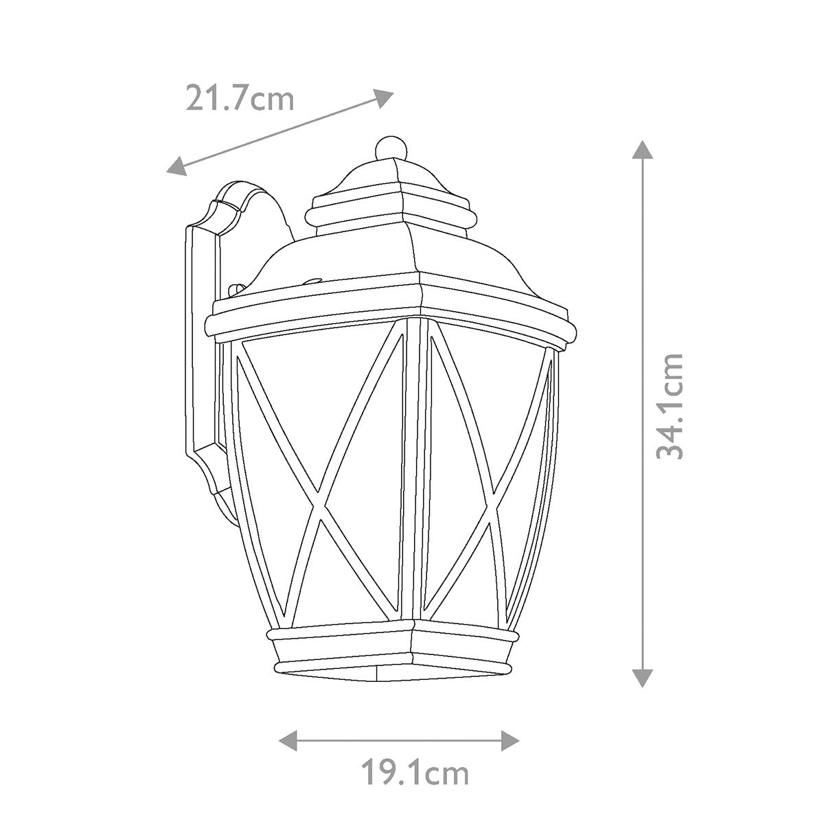 Tangier Medium Wall Lantern Olde Bronze - KL-TANGIER2-M