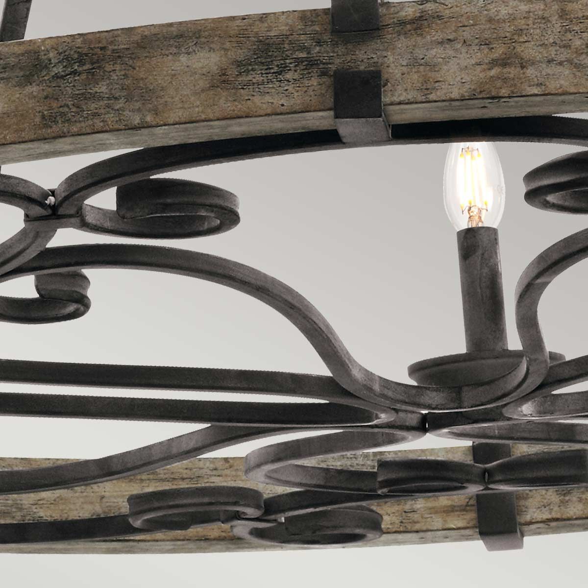 Taulbee 15 Light Chandelier Weathered Zinc - KL-TAULBEE15