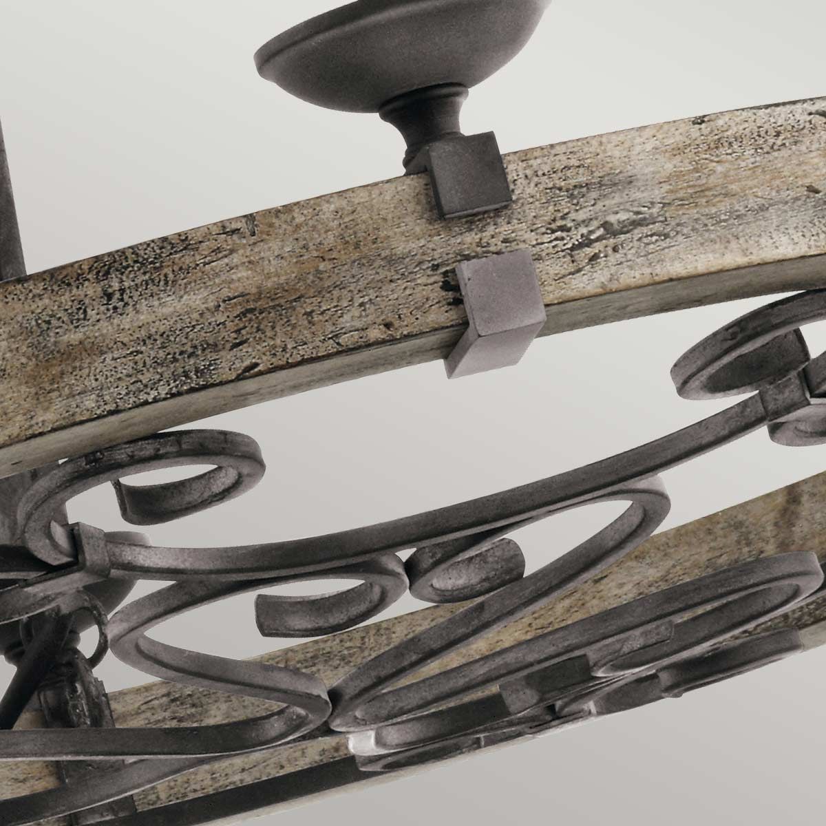 Taulbee 6 Light Chandelier Weathered Zinc - KL-TAULBEE6