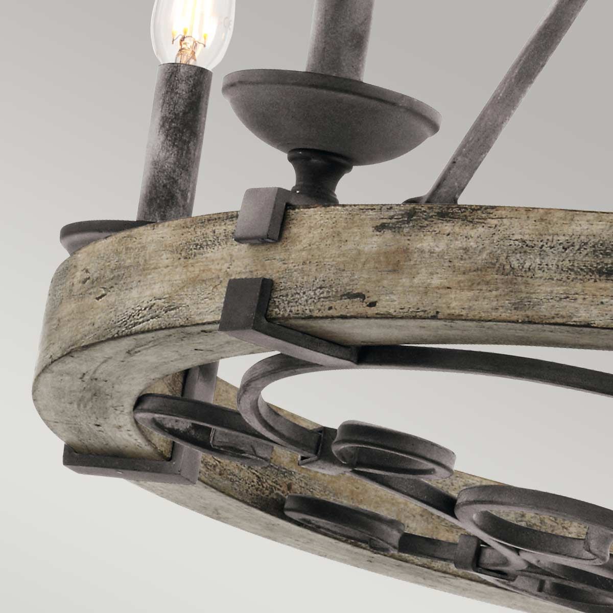 Taulbee 6 Light Chandelier Weathered Zinc - KL-TAULBEE6