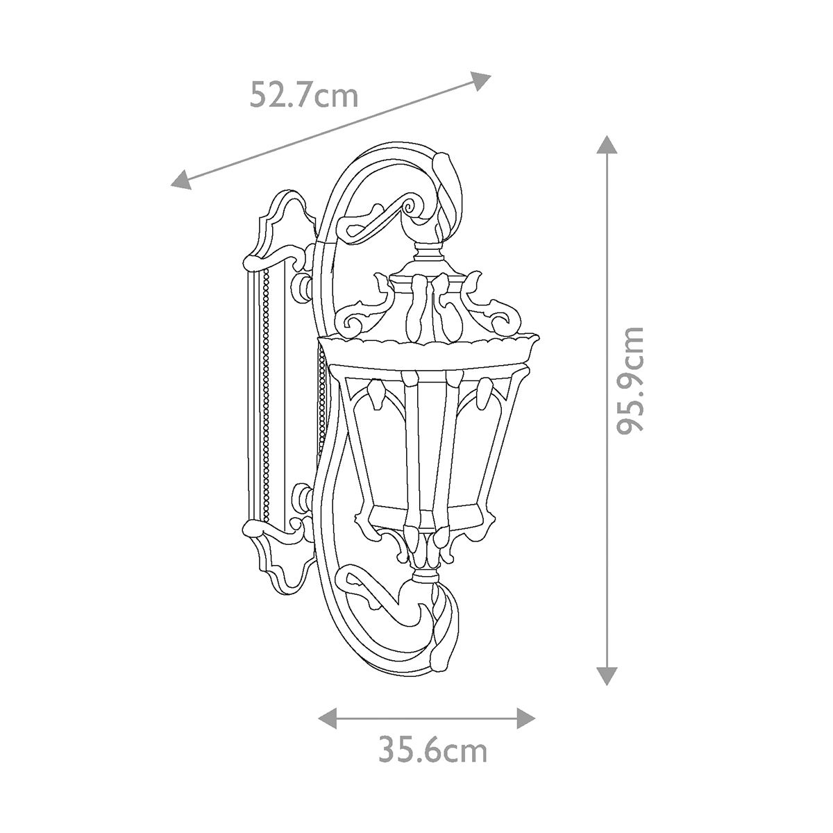 Tournai 4 Light Grand Wall Lantern Londonderry - KL-TOURNAI1G-L