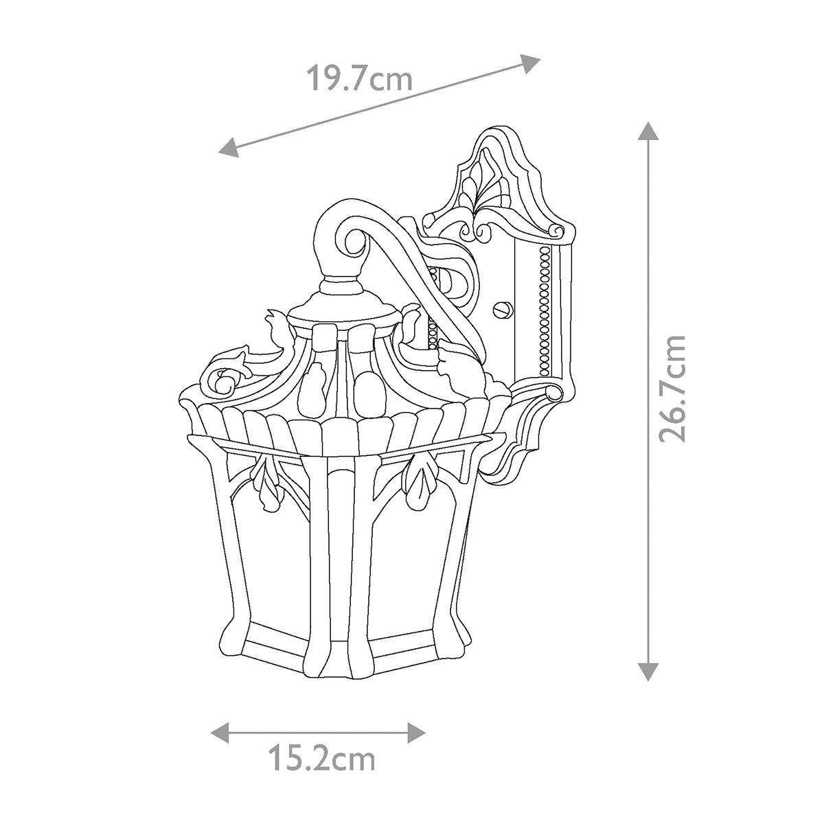 Tournai Small Wall Lantern Londonderry - KL-TOURNAI2-S