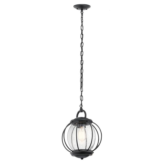 Vandalia Medium Chain Lantern Textured Black - KL-VANDALIA8-M