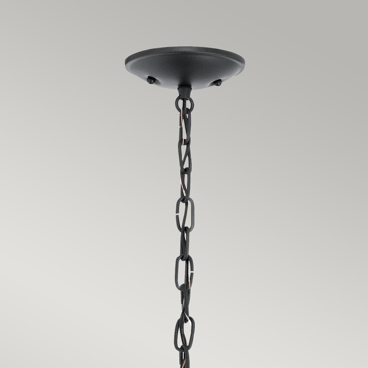 Vandalia Medium Chain Lantern Textured Black - KL-VANDALIA8-M