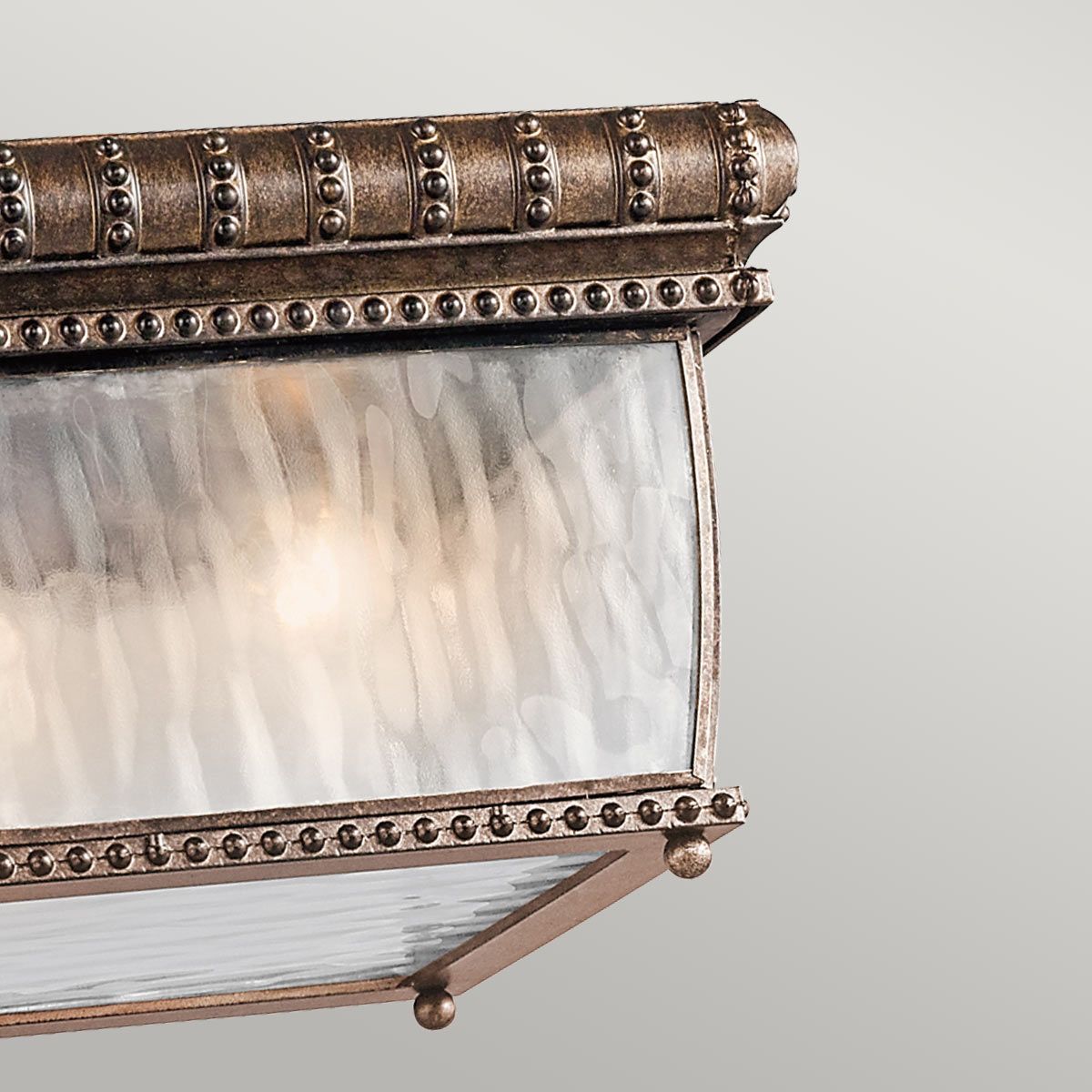 Venetian Rain 2 Light Flush Mount Light Brushed Bronze - KL-VENETIAN-F