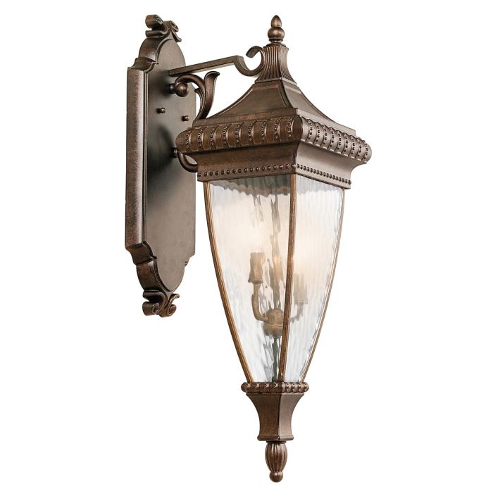 Venetian Rain 3 Light Large Wall Lantern Brushed Bronze - KL-VENETIAN2-L