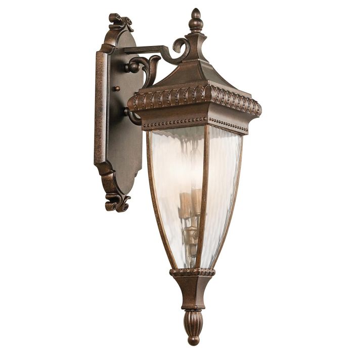 Venetian Rain 2 Light Medium Wall Lantern Brushed Bronze - KL-VENETIAN2-M