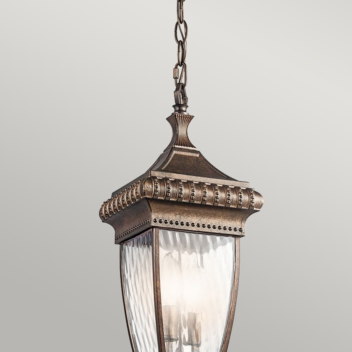 Venetian Rain 2 Light Chain Lantern Brushed Bronze - KL-VENETIAN8-M