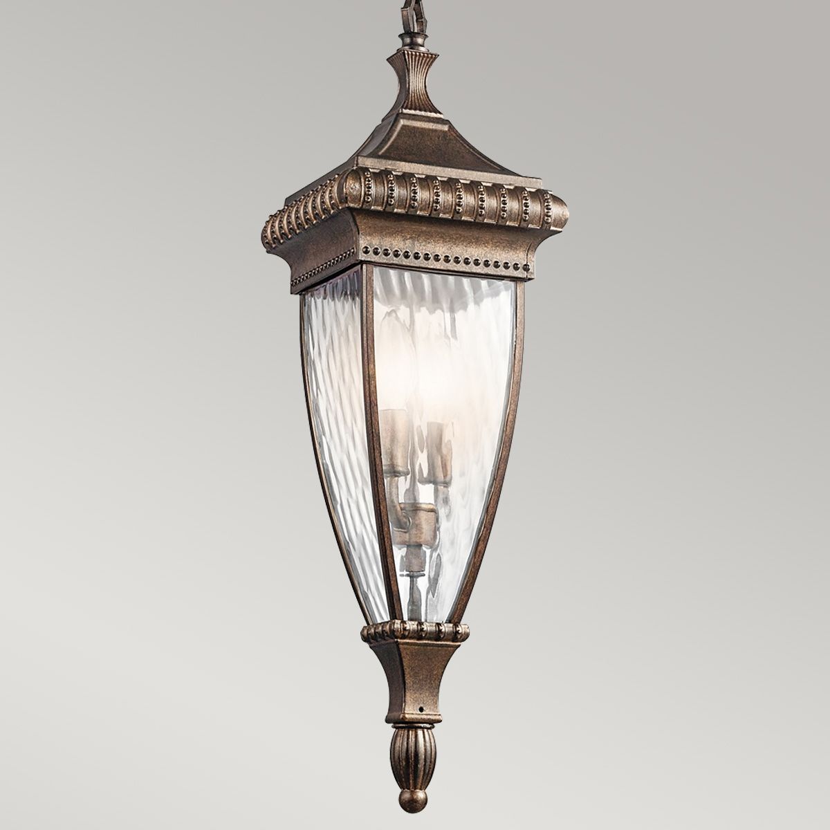 Venetian Rain 2 Light Chain Lantern Brushed Bronze - KL-VENETIAN8-M